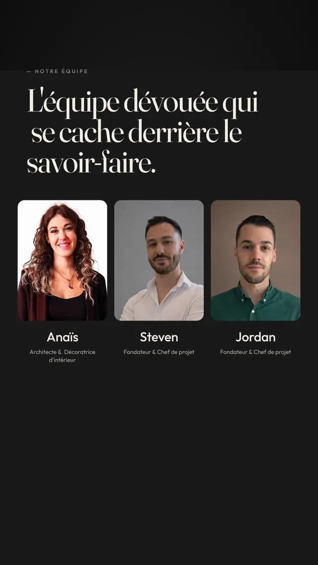 Story à la une, compte architecture d'intérieur